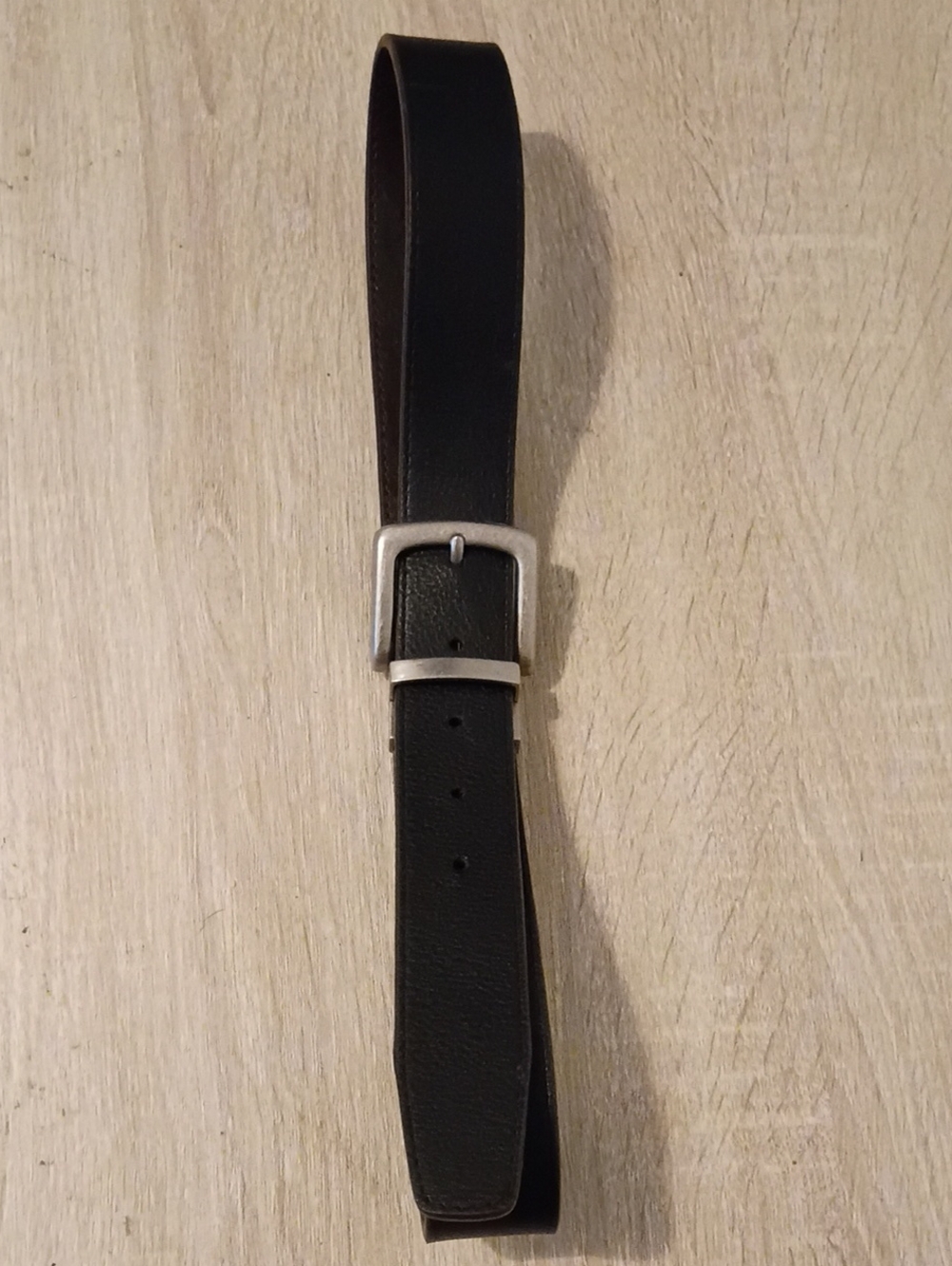 Classic Black Leather Strap Belt